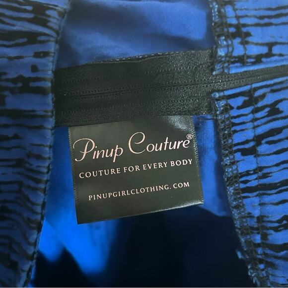 Pinup Couture Skirt 1950 Style Swing Skirt Blue XL - Picture 4 of 5